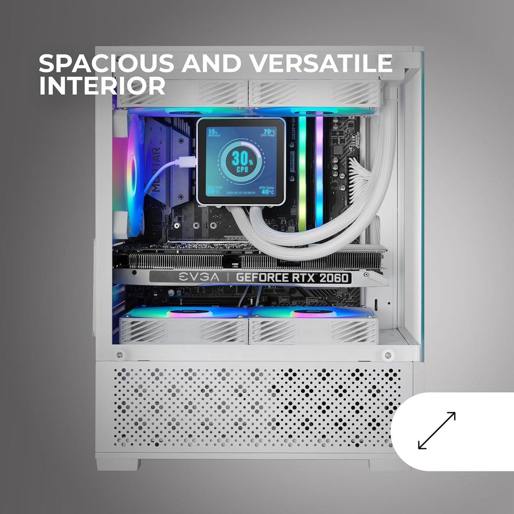 Specia Gaming PC 14 Core E5 3,3Ghz 32GB 1TB RX5700XT +Wakü Weiss